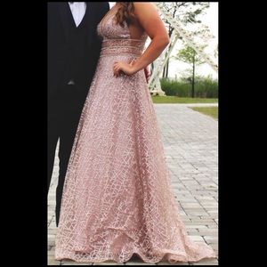 Rose Gold Dave & Johnny Formal Dress